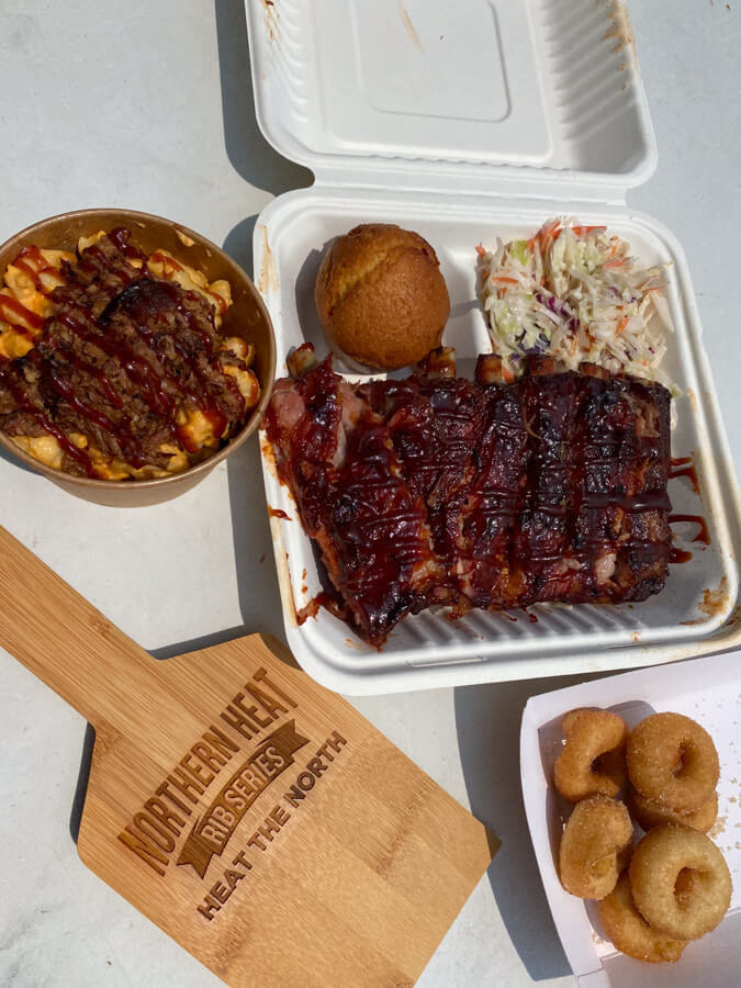 Table of different BBQ food