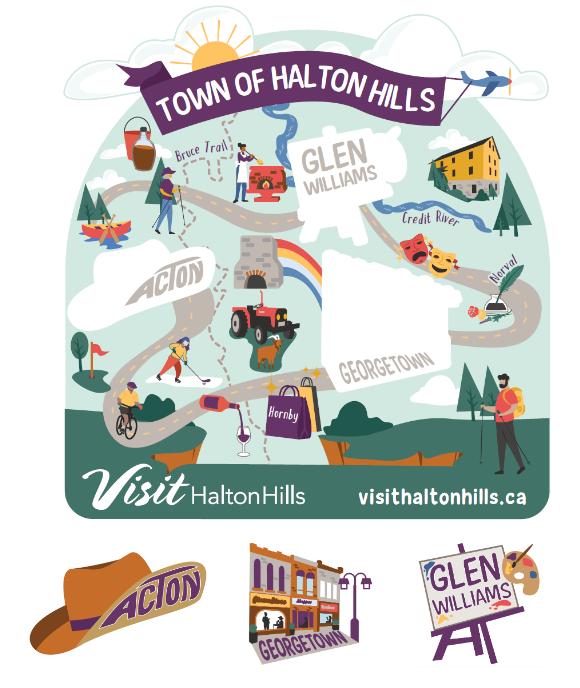 Halton Hills Sticker Map